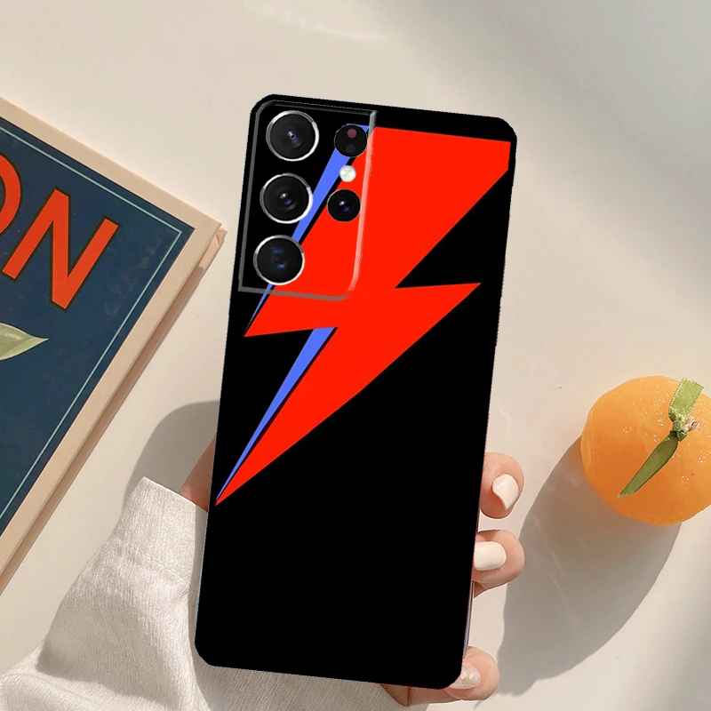 Etui z piorunami do Samsung Galaxy S21 S22 S23 Ultra S8 S9 S10 Note 10 Plus Note 20 Ultra S20 FE Coque