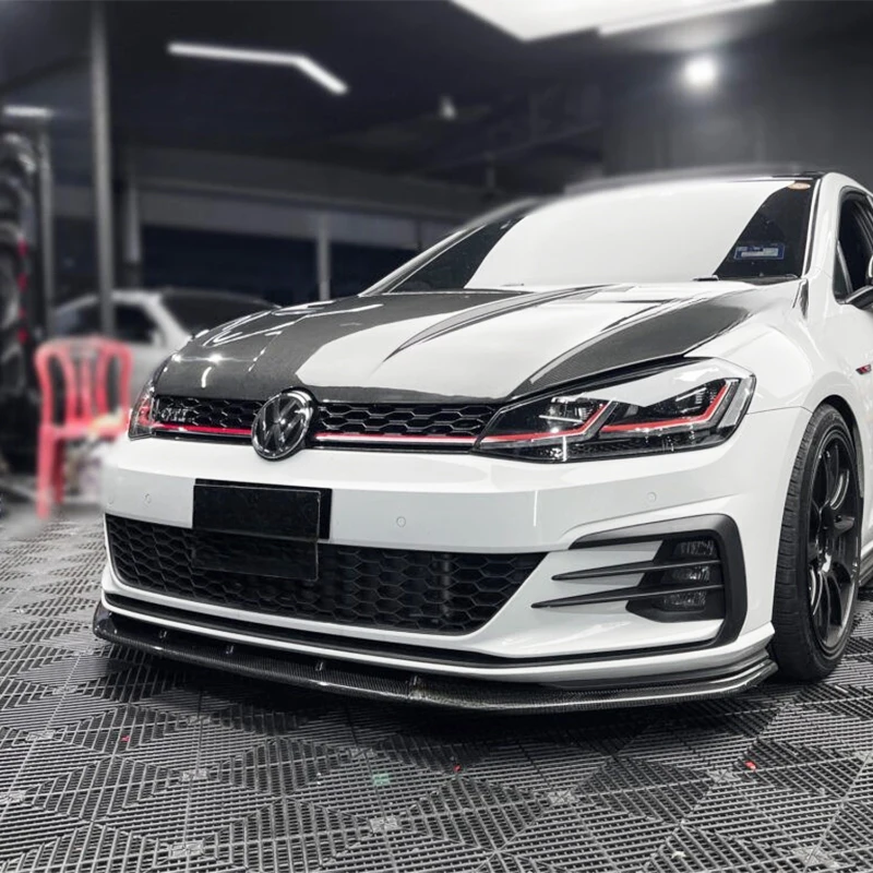 For VW Golf MK7 GTI GTD R Rline Golf MK7.5 GTI GTD R R-line 2012-2020 TCR Style Front Bumper Lip Spoiler Cap Lip Chin Spoiler