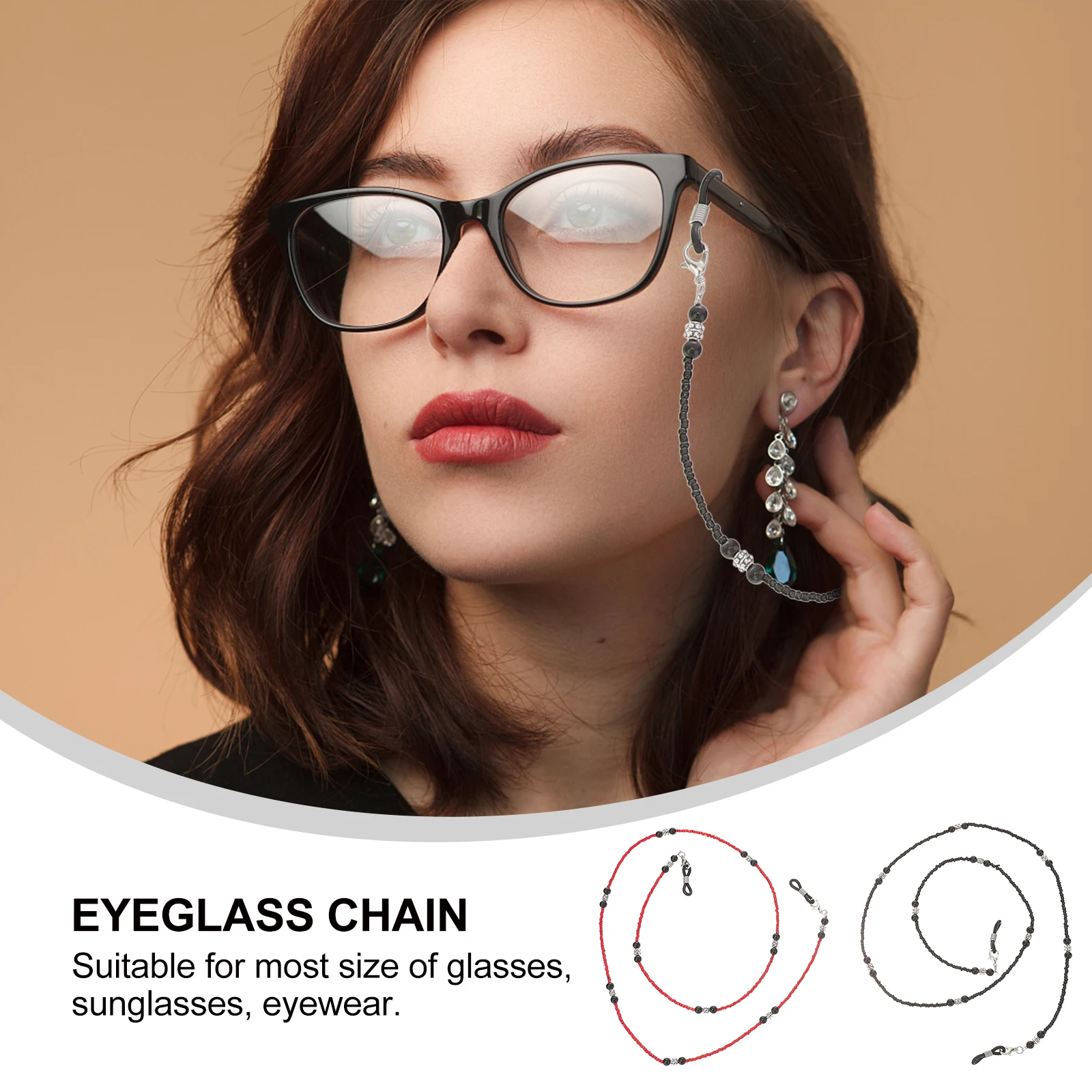 

2 Pcs Glasses Decorative Hanging Chain Accessory Cord Lanyard Eyeglass Chains for Women Acrylic