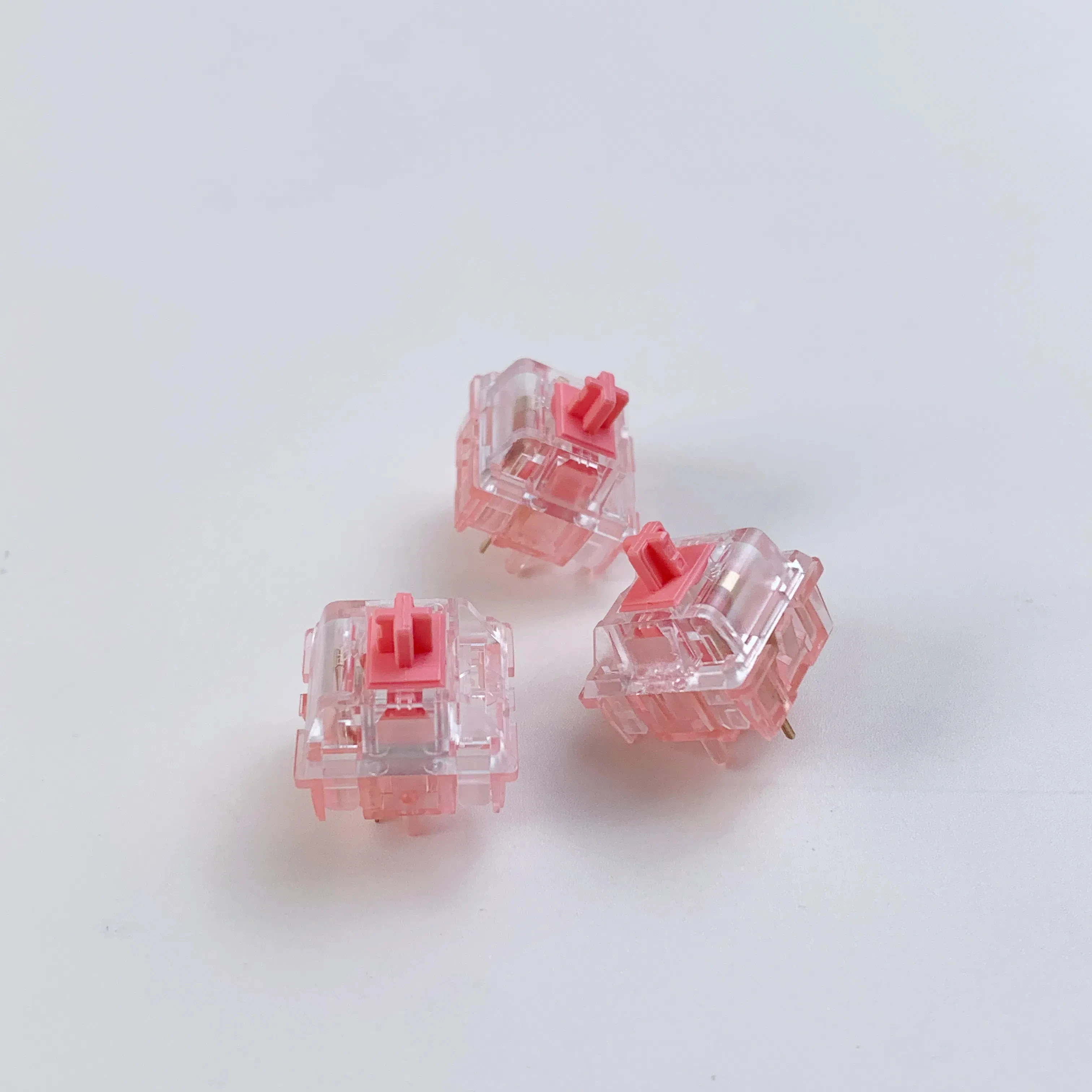 KTT interruptor de fresa para teclado mecánico, conmutador lineal HIFI intercambiable en caliente, Color rosa, se puede usar para lubricar, fabricante DIY