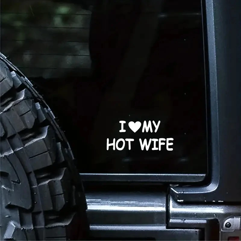 

I Love My Wife Vinyl Art Characters Car Styling Car Sticker Decal Black White