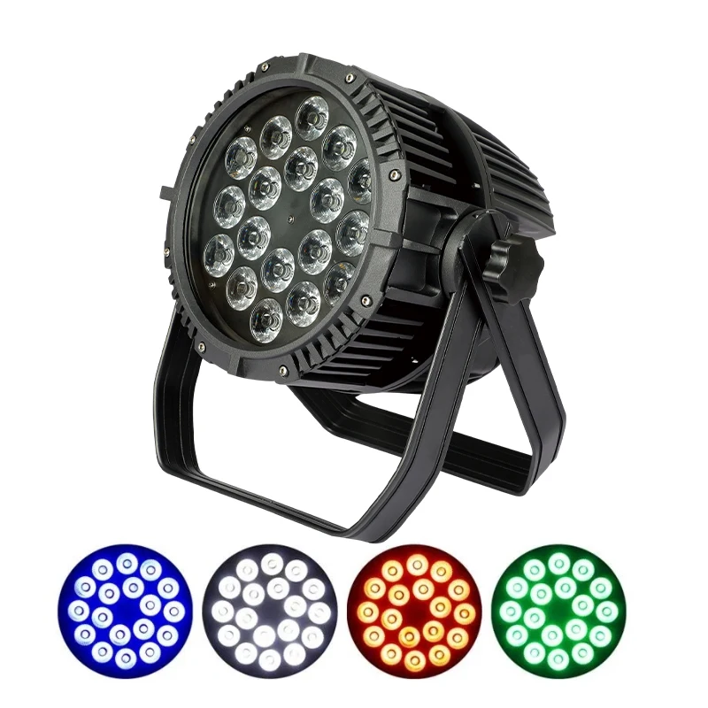

Hot 18pcs Rgbw 5 in 1 Stage Light Ip65 Waterproof Par Light for DJ Lights Disco Party&Event