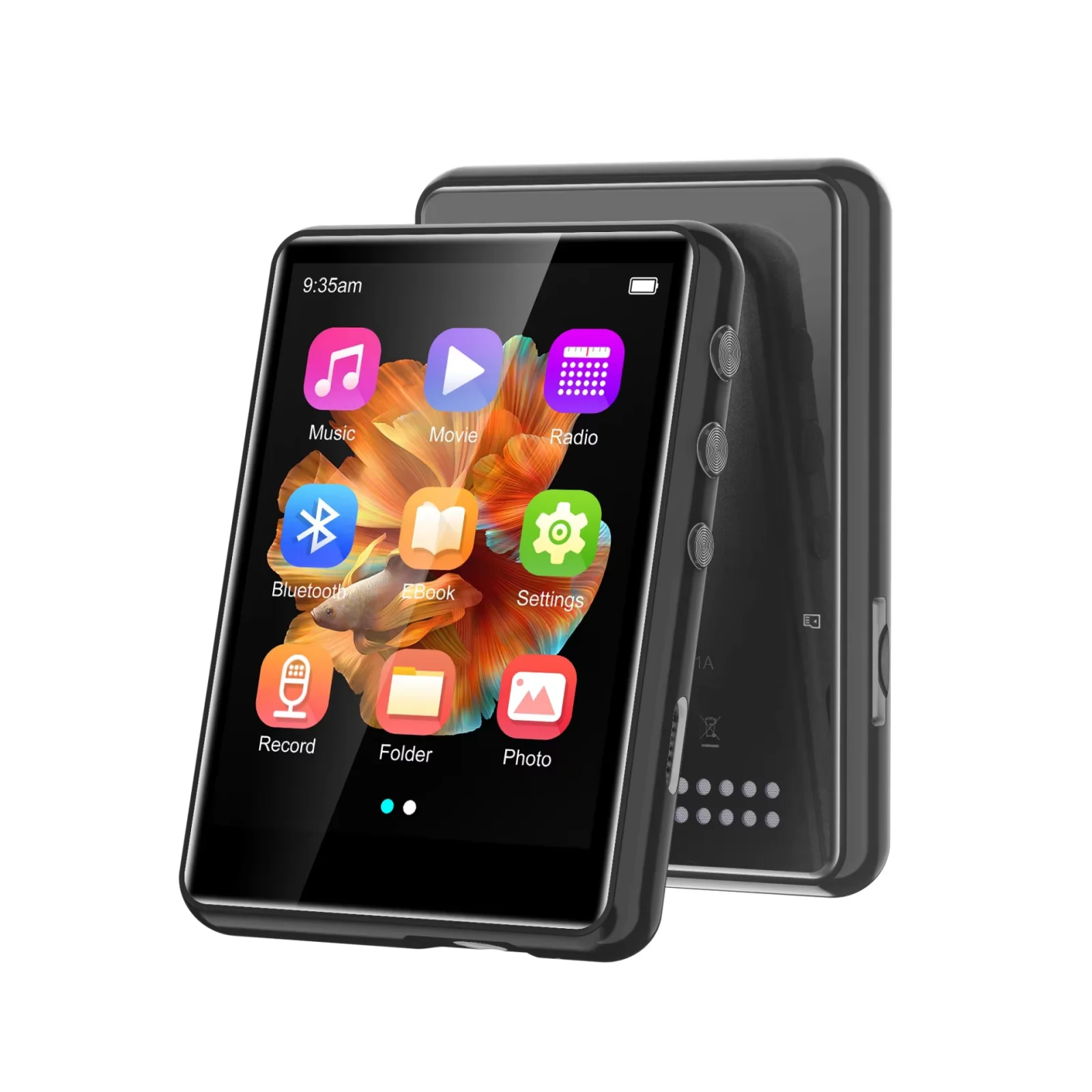ZAQE M4 Bluetooth 5.3 MP3 Player 2.4 Inch Touchscreen 64GB HiFi Lossless Music FM Radio Voice Recorder Built In Speaker 128GB
