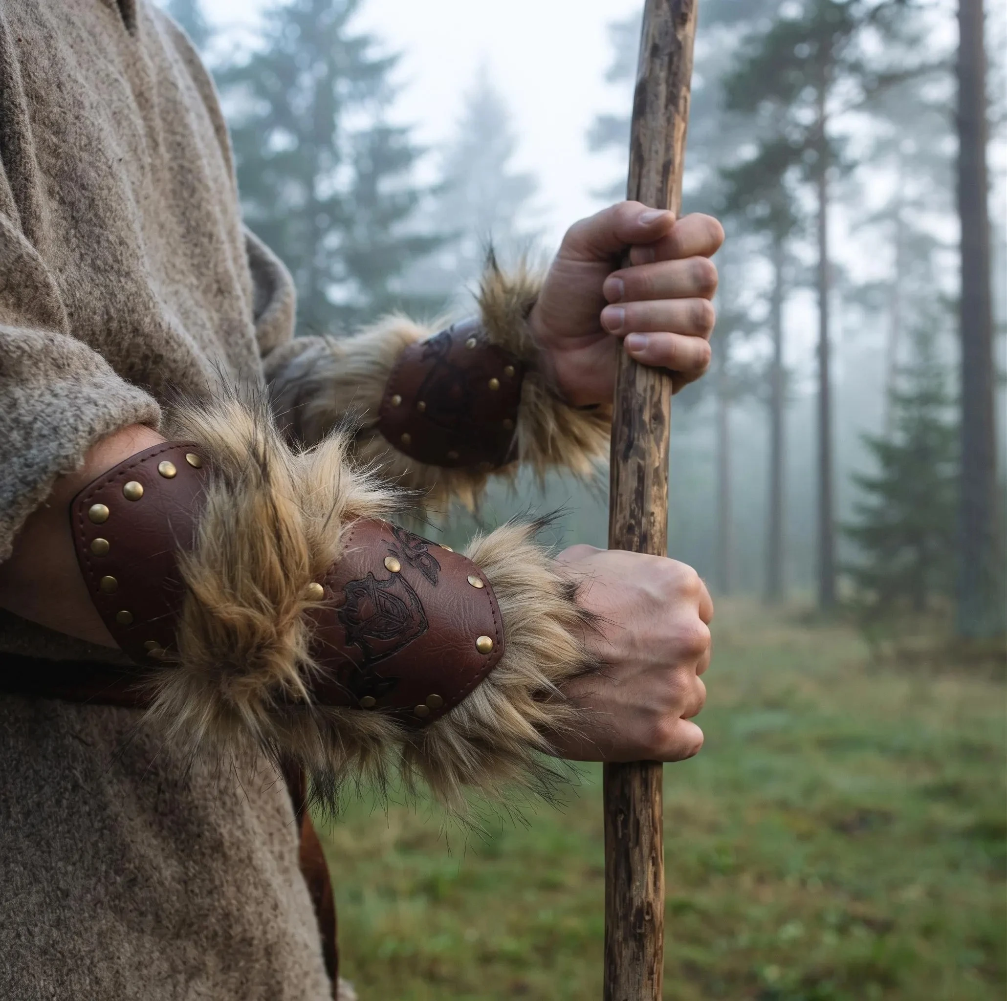 Costumes - Skórzane nakładki na ramiona z imitacji