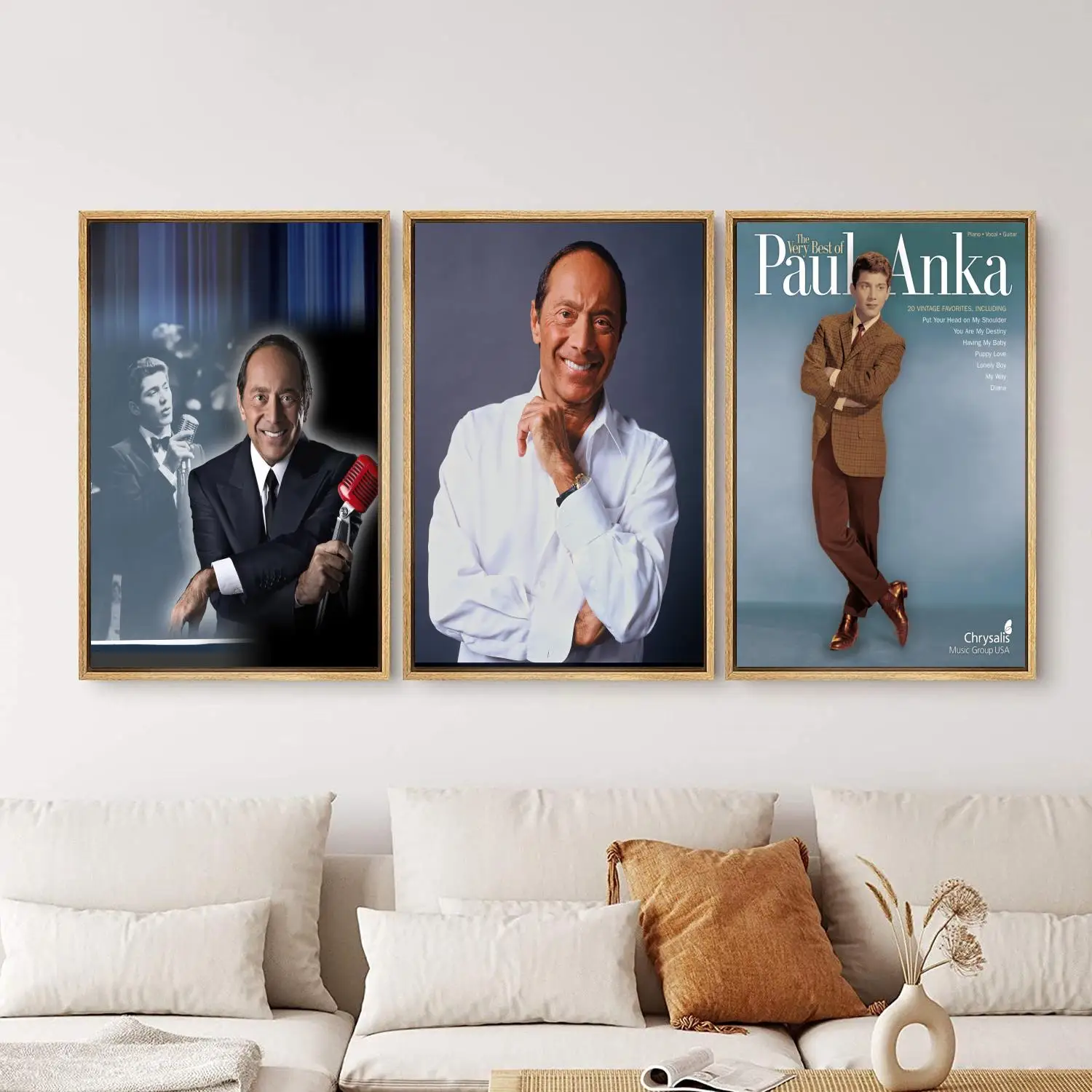 

paul anka Poster Painting 24x36 Wall Art Canvas Posters Personalized Gift Modern Family bedroom Decoration Art Poster