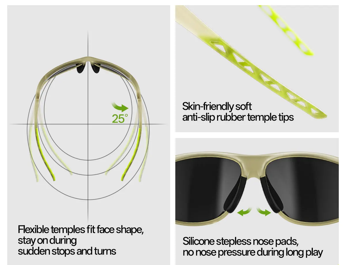 Kapvoe Fashion Retro-Radsportsonnenbrille Damen-Radbrille Mountain-Wanderbrille Herren-Sport-Tennis-Pickleball-UV400-Schutzbrille – Detail 10