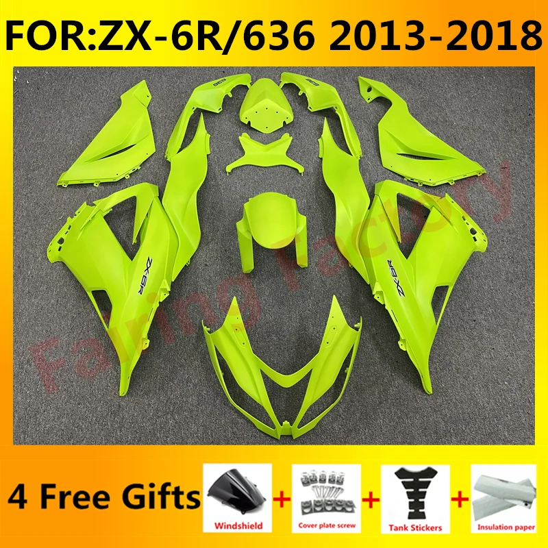 

Motorcycle Fairings Kit fit for Ninja ZX-6R 2013 2014 2015 2016 2017 2018 ZX6R zx 6r 636 bodywork fairing kits set yellow