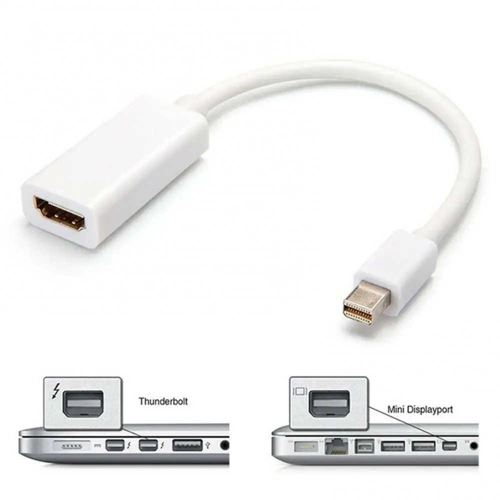 Thunder Bolt Mini DisplayPort DP to compatible Cable Adapter for iMac Pro Air