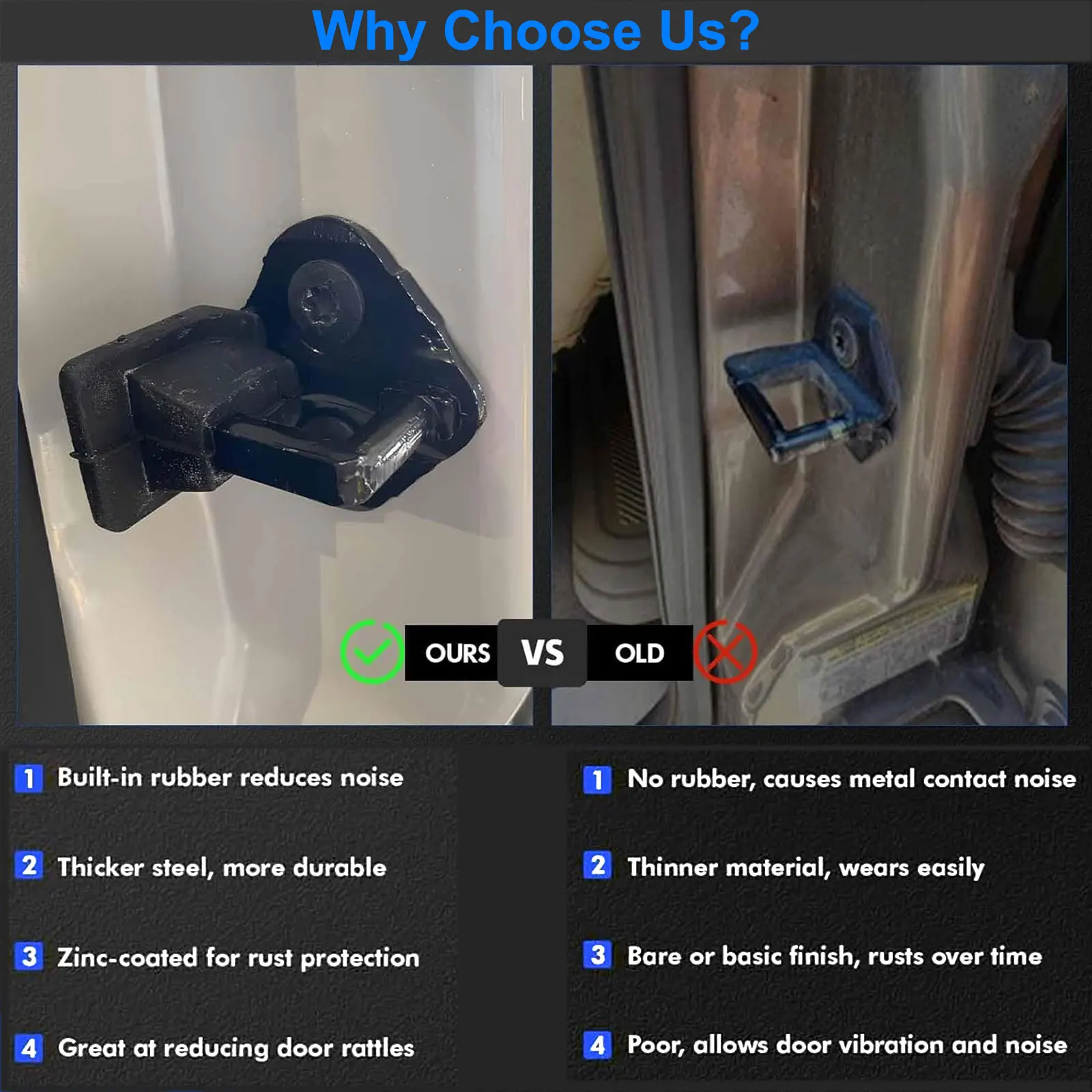 لفورد F150 F250 F350 1999-2016 قفل الباب المهاجم دبوس F-150 F-250 1/2 قطعة مزلاج ميكانيكي استبدال #9L3Z-1522008-A 9L3Z1522008A