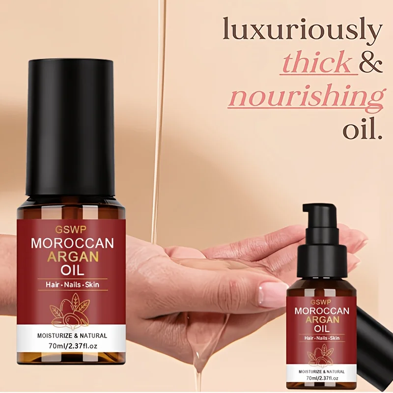 GSWP Moroccan Argan Oil,Instantly Tames Dryness & Breakage,Mild Bifurcate Care to Make Hair Look Shin,Hair for Dry Hair.70/140ml