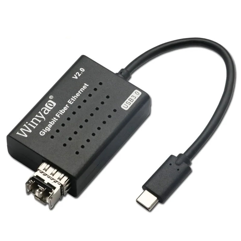 Imagem -06 - Winyao-gigabit Placa de Rede Ethernet de Fibra Óptica Usb1000f-c Usb 3.0 tipo c Sfp 1000mbps Usb1000f-lx-c