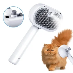 Steamy Cat Brush for Shedding 2 in 1 Self Cleaning Brush for Cats and Dogs Hair Removal Comb with Water Tank Spray