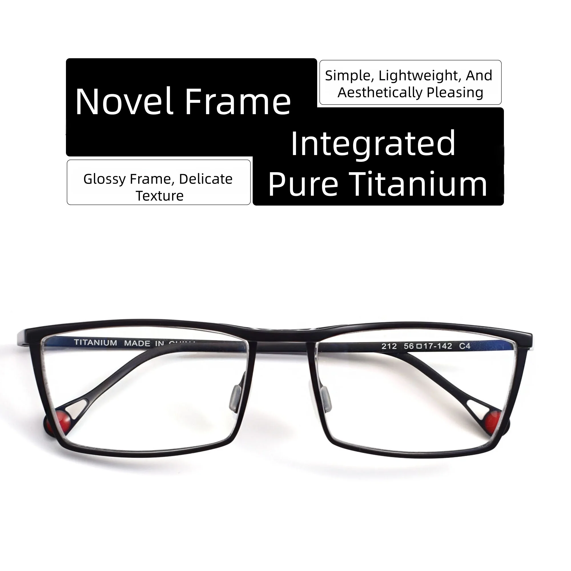 

Мужские квадратные очки для чтения для близорукости из титанового сплава, женские модные оптические очки с защитой от синего света, оправа для очков по рецепту UV400