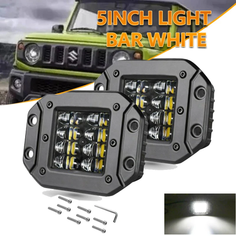 

5 Inch Flush Mount LED Work Light Bar Off Road 12V 24V 40W Spot Beam LED Pods Light Bar For Car Truck Atv Jeep Headlight