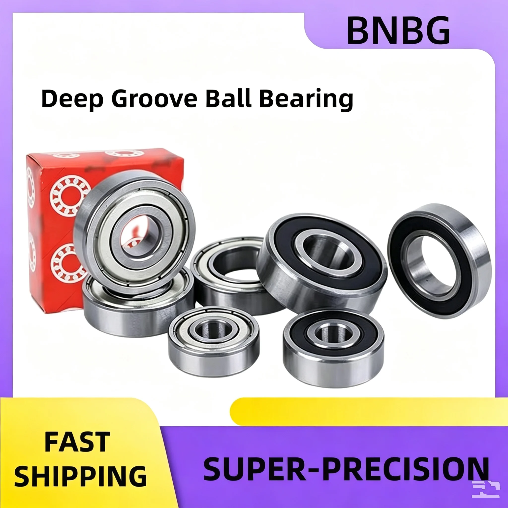 Deep Groove Ball Bearing 603 604 605 606 607 608 609 623 624 625 626 627 628 629 ZZ 2RS P5 Rubber Sealed Low Noise