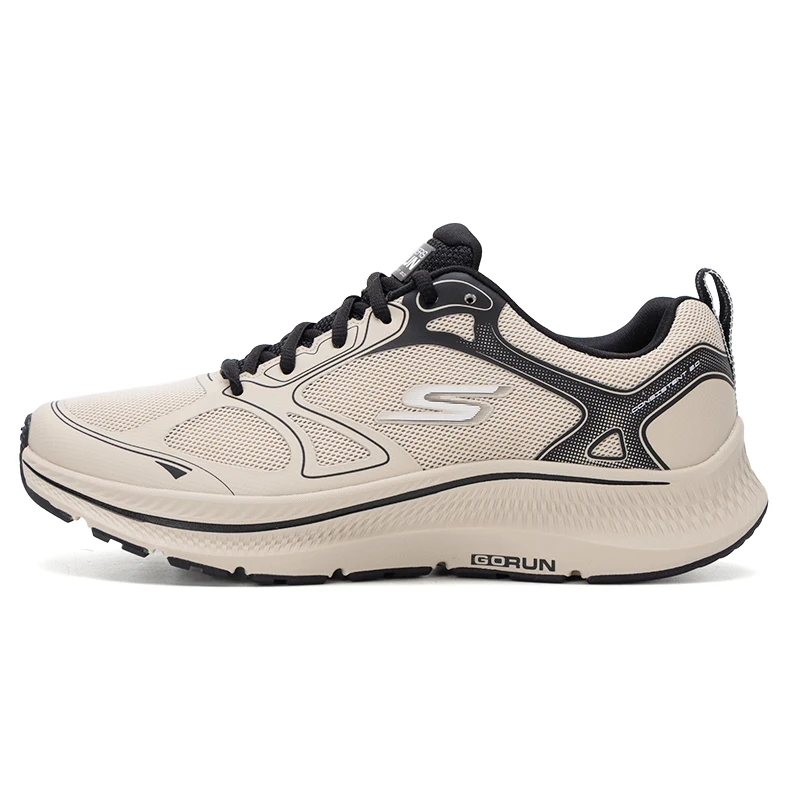 Skechers Men's Running Shoes, Cushioning Mesh Stitching, Strap-On Outdoor Training Jogging Shoes 220869-Nat