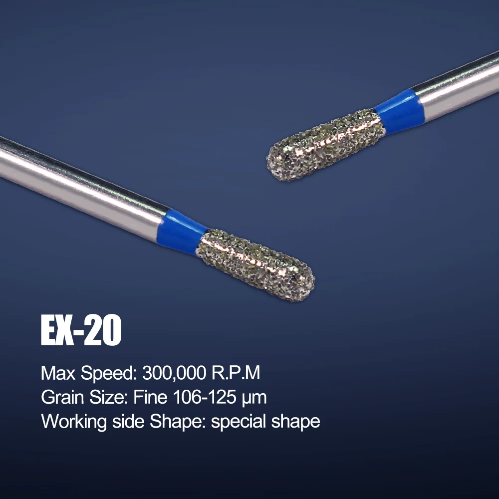 Blue Standard 105-125 μ Dental Diamond Burs FG Air Turbine High Speed Handpiece Special Shape  Burs Smoothing  300000R.P.M