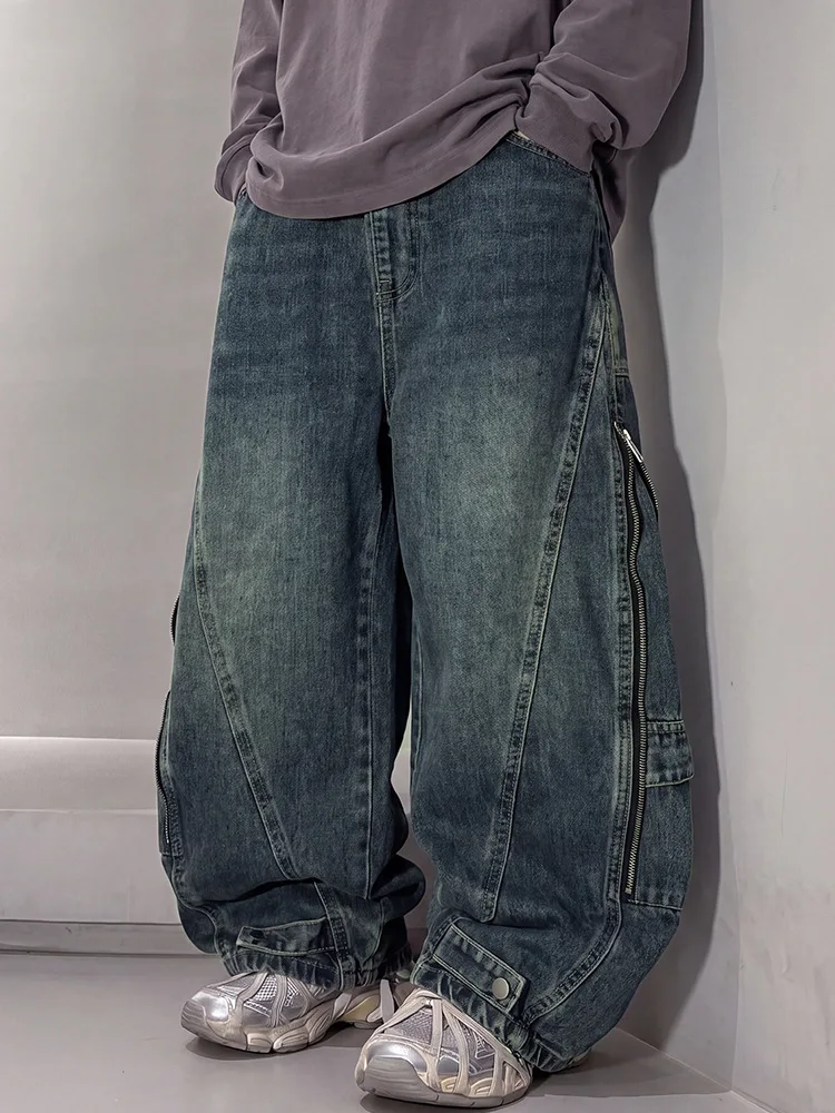 New Fashion Kids American High Street Heavy-Duty Loose Denim Jeans for Boy Streetwear Pants Children Luxury Jeans Trousers 4-16Y