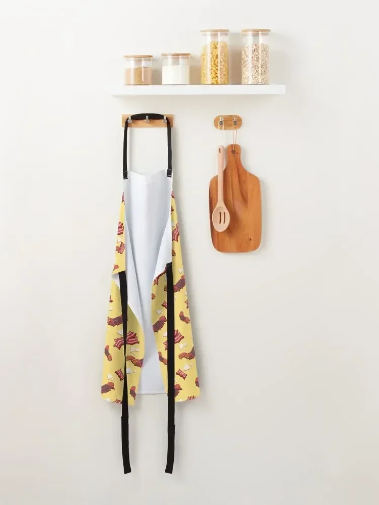 Oh Worm it's Bacon Time! (Yellow) Apron Home Utensils restaurant accessories Apron