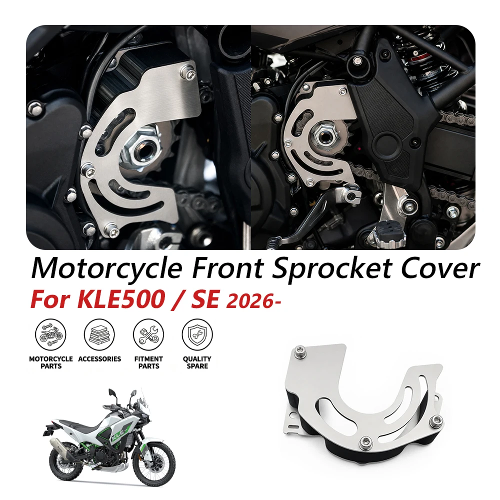 For Kawasaki KLE500 KLE 500 SE ABS 2026- New Motorcycle Accessories Front Sprocket Cover Front Chain Protector Chain Guard Kit