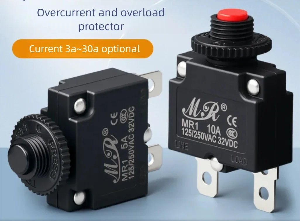 MR1 15A 32VDC Power Overload Protector for 125/250VAC Electrical Safety Device