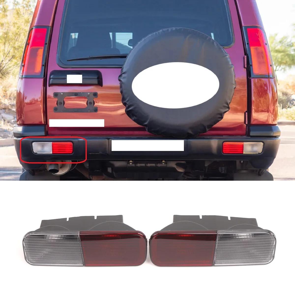 

1 Pair 2X Rear Bumper Light Brake Light for Land Rover Discovery 2 2003 2004 Without Lamp