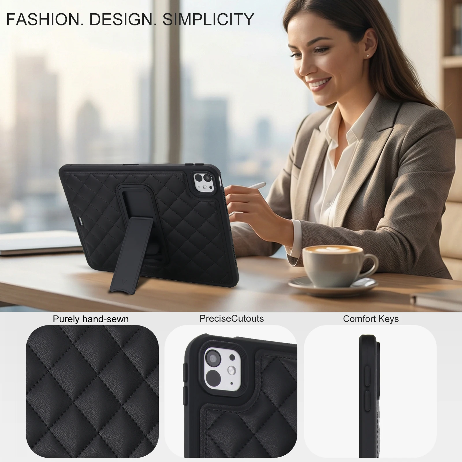 Tablet Cover Case with Stand for iPad Air 11 13 2024 2025 A16 11th 10th 10.2 9th 8th 7th Gen for  Air5 4 10.9 6th 5th 9.7 10.5