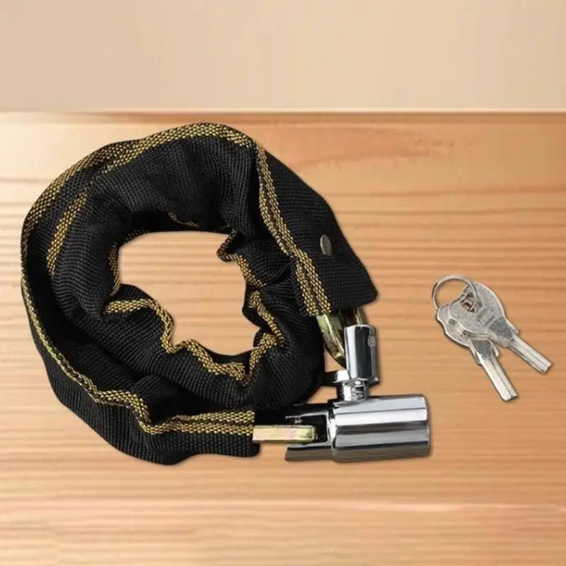 M5TC Road Bike Safety Chain Lock With 2 Portable Long Bike Chain Lock Antitheft Mountain Bike Lock for Electric Bike