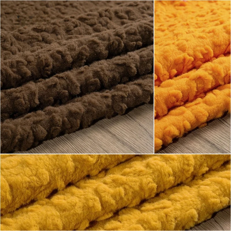 50x50cm Cloud Fluff Short Plush Fabric Soft Skin-friendly Imitation Lamb Fleece Cloth Sewing Material for Stuffed Doll Plush Toy