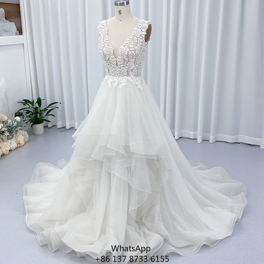 

HX61 Beautiful V-Neck Bridal Wedding Women's Mal Dresses