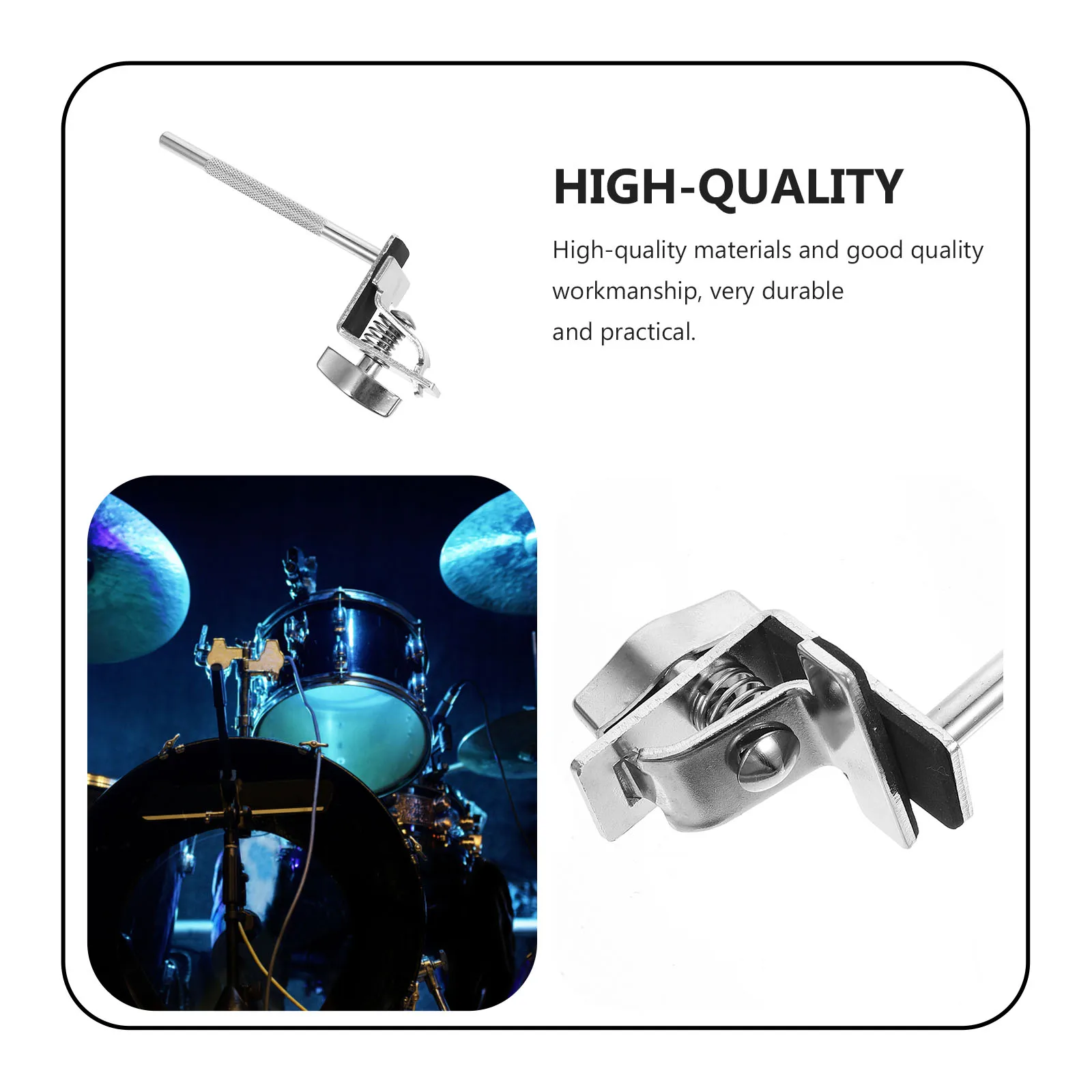 

Cowbell Clip Drum Mounted Clamp Instrument Accessory Percussion Clip-on Holder Steel