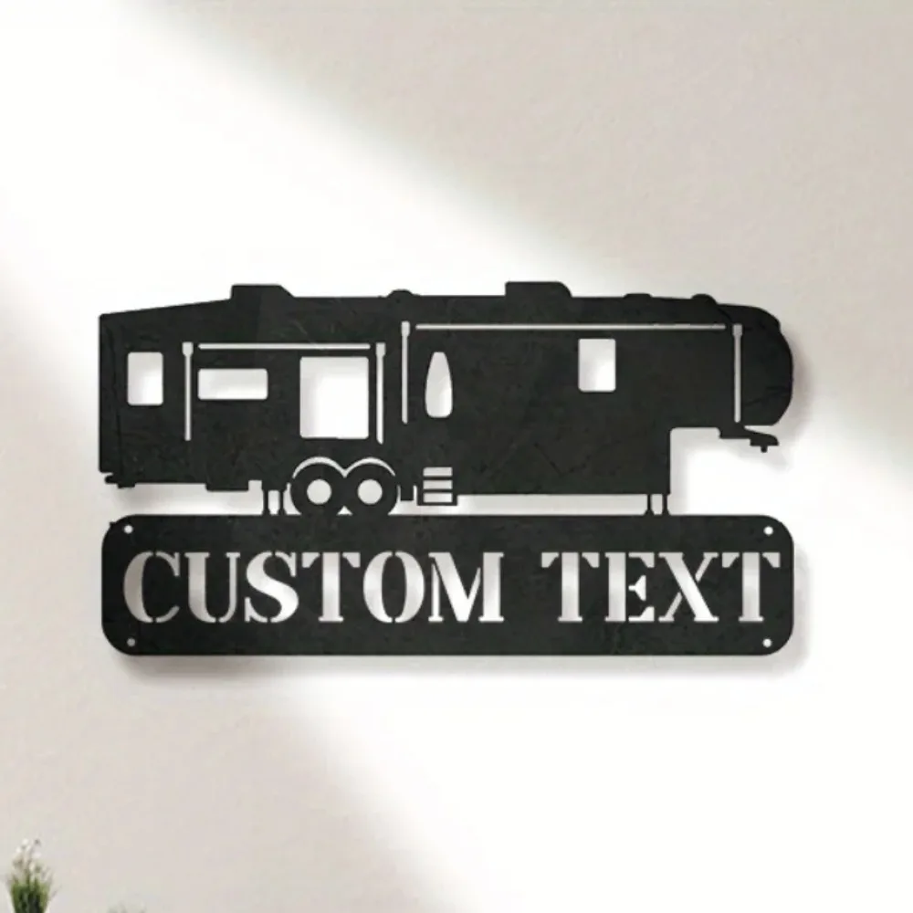 Exceptional Tailored  Wheel Camper Metal Sign - Personalized for RVs. Ideal for Outdoor Enthusiasts, Adding Charm to RV Rooms.