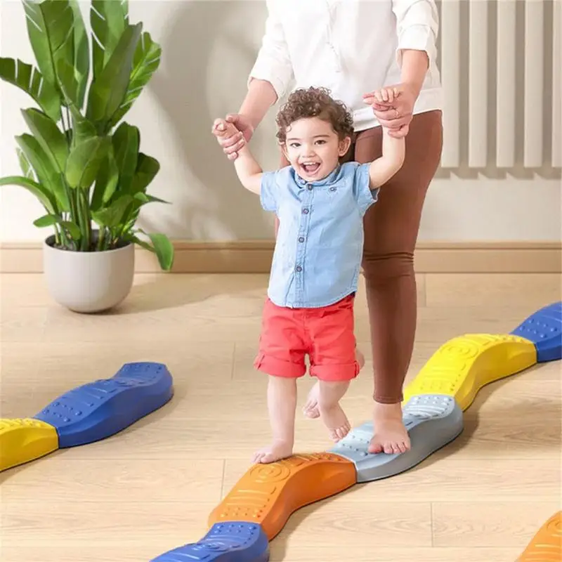 Balancing Beam Active Play Toy Balance Beam Obstacle Stackable Beam Enhanced Stability Texture Design For Fine Motor Skill