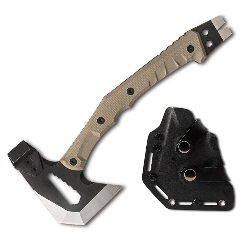 Tactical Multi Function Hand Axe Outdoor Survival Gear For Mountain Cutting Camping Firewood Splitting Processing Tool