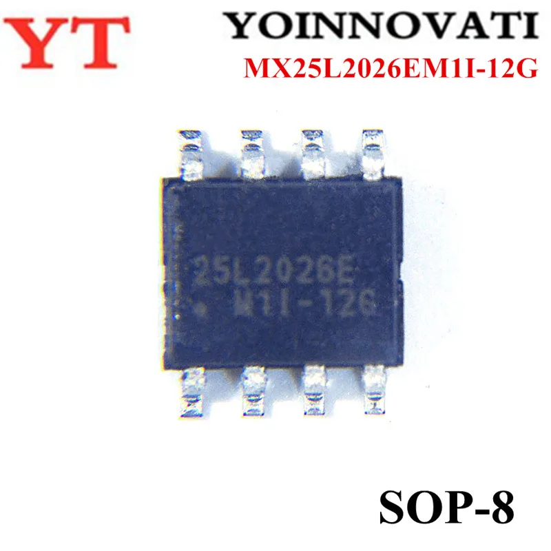 10pcs/lot MX25L2026EM1I-12G MX25L2026EM1I 25L2026 FLASH 2MBIT SOP8 IC Best quality.