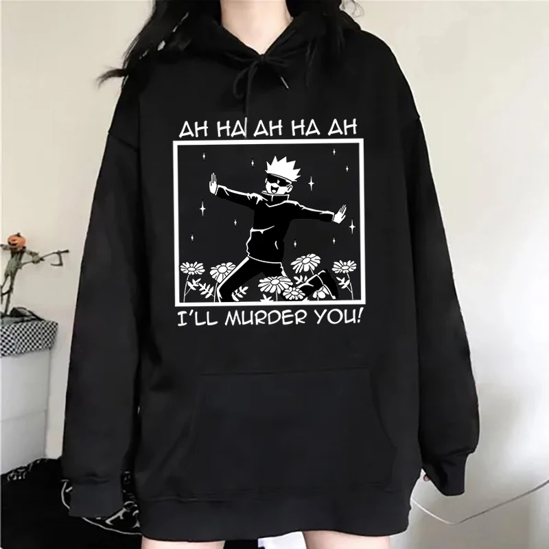 Neue Anime Gojo Satoru Drucken Hoodies Frauen Kausalen Tops Unisex Harajuku Langarm Sweatshirts