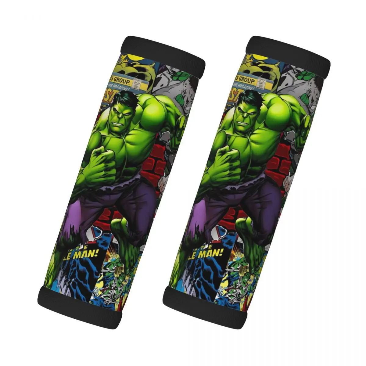 

Custom Hulk Comic Art Luggage Handles Wrap Grips 2 Pcs Neoprene Suitcases Luggage Travel Accessories For Backpack Shoulder Pad