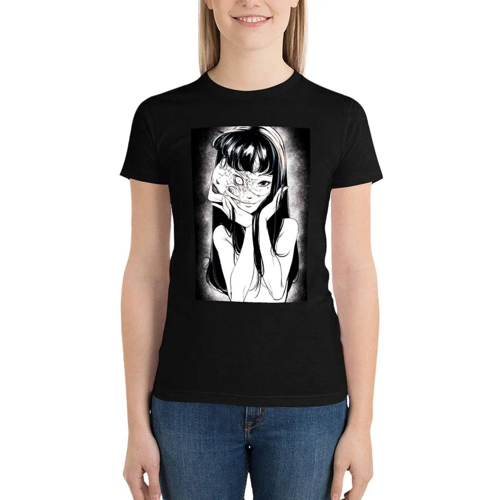 

Tomie T-Shirt korean fashion anime clothes lady clothes summer top summer blouses woman 2024
