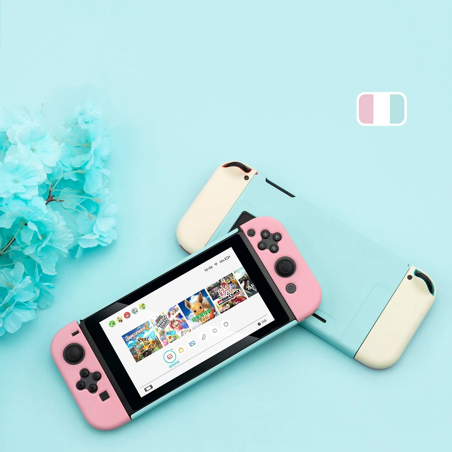 GeekShare Nintendo Switch Ốp Lưng Nguyên Khối Màu Sắc Chia Cứng Full Bao Tay Cầm Chơi Game Lưng Kẹp Dùng Cho Máy Nintendo Switch Phụ Kiện