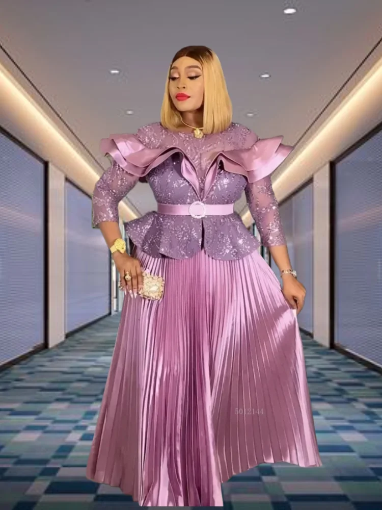 

plus Size Elegant African Ankara Maxi Dress Dashiki Wedding Evening Gown for Women Fashionable Turkey Muslim Party Dress 2025