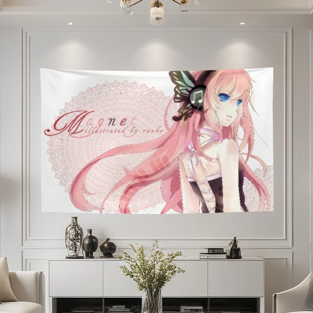 Bandera Decorativa con Diseño de Chica Anime, Linda, de Megurine L-Luka, para Habitación, Dormitorio, Campamento, Fiesta, Garaje, Bar, Picnic, Hogar, Decoración de Pared, Regalo