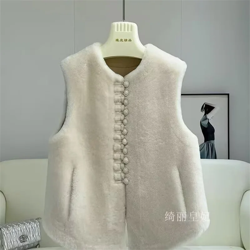 Veste en fourrure de renard pour femme, manteau chaud, petit style parfumé, enge, tendance, automne, hiver, nouveau, 2025