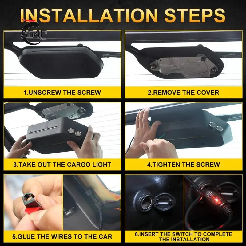 

A64P-LED Trunk Light For Jeep Wrangler JL 2018-2024 LED Cargo Light With White/Amber Warning Light Rear Glass Lift Gate Light