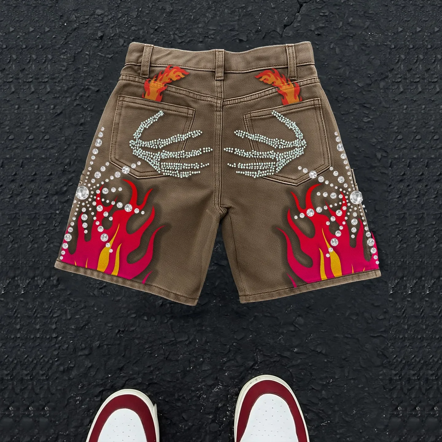 

NEW Streetwear Embroidered Shorts Man Woman Clothing Harajuku Hip Hop Baggy Denim Gym Shorts Gothic Summer Basketball Shorts