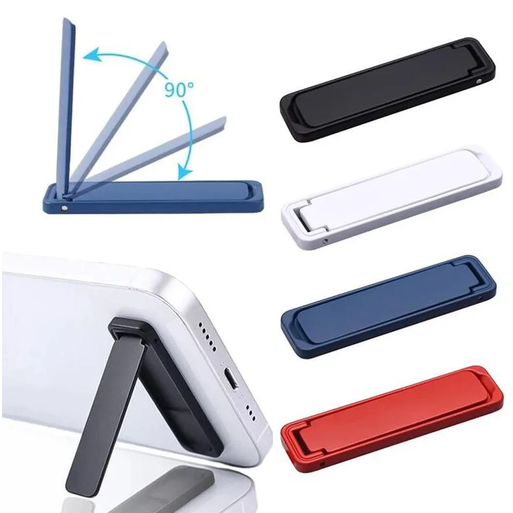 Ultra Thin Mini Metal Folding Mobile Phone Holder Bracket Alloy Invisible Portable Phone Kickstand Bracket Desktop Phone Holder