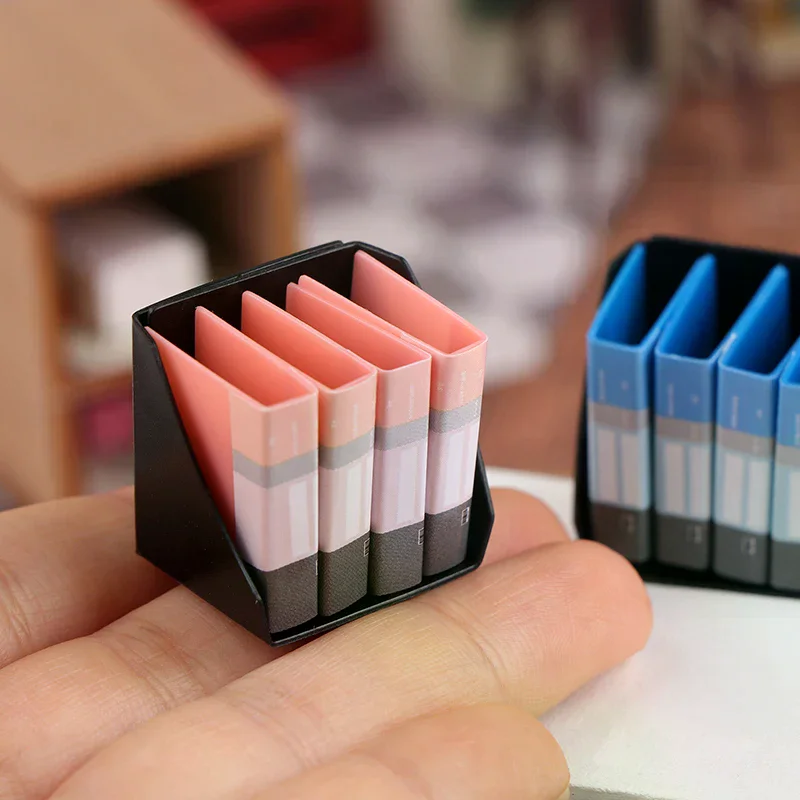 

Office Desk Simulation Folder Model Dollhouse Parts 1 Set Mini Writing Board Clip Notebook File Folder Stationery Board Toys