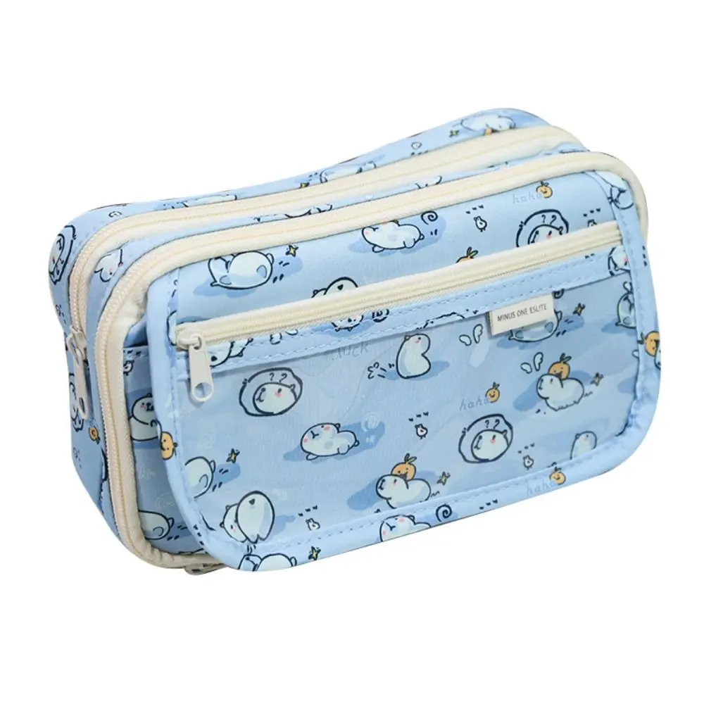 

Модная большая вместительная сумка для ручек Capybara, многофункциональный пенал, 9-слойная сумка для канцелярских принадлежностей, студенческий подарок