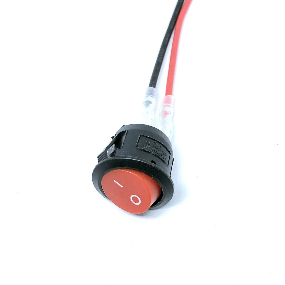 10pcs interruttore a bilanciere rotondo circolare interruttore a levetta cablato SPST interruttore ON-Off autobloccante 2 Pin Snap-in, uso per barca Auto 12V