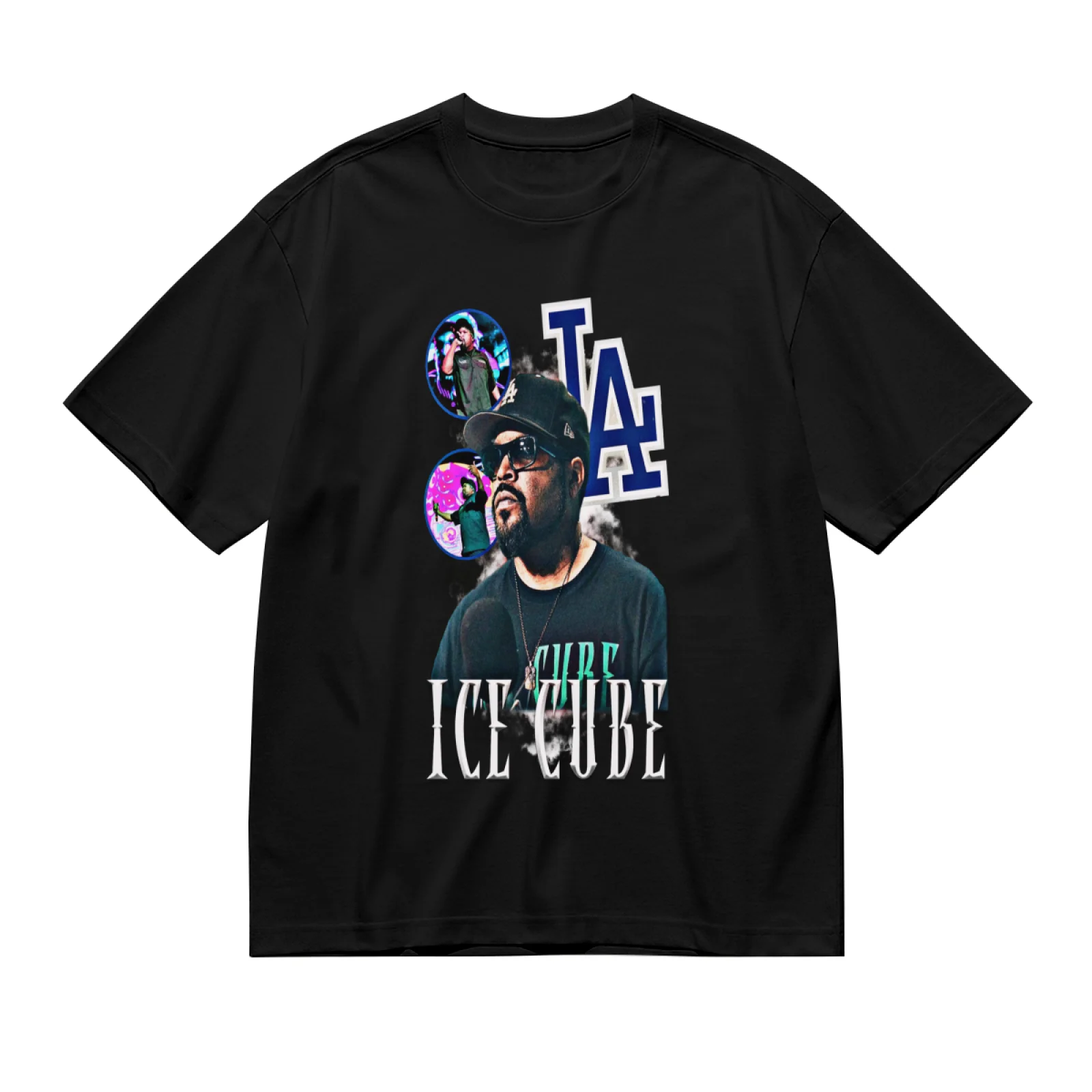 Retro 90s Ice Cube LA West Coast Rapper Graphic Shirt Men Women Y2K Vintage Style Casual Cotton Top