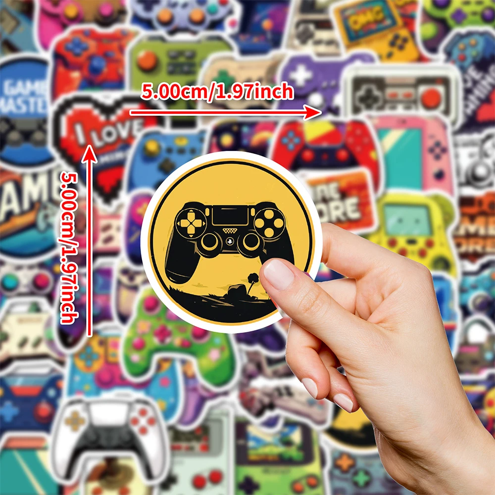 10/30/50pcs Cool Gothic GamePad Stickers Cartoon Joystick Sticker for Kids Toy Laptop Stationery Phone Fun Graffiti Decals Decor